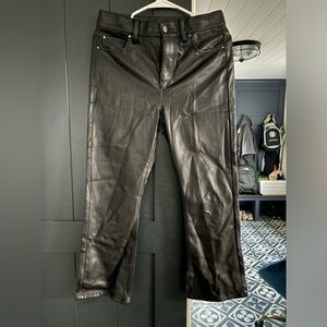 Ann Taylor size 6 petite leather pants slight flare
